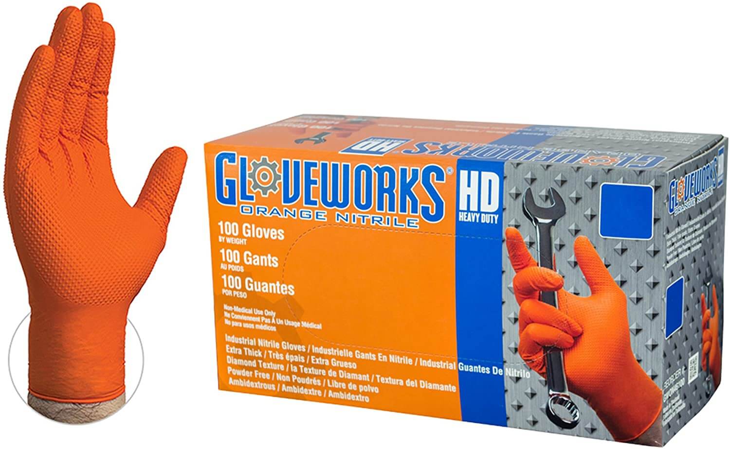 ammex-orange-nitrile disposable gloves